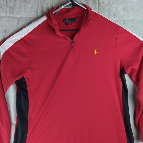 Polo Ralph Lauren Pima Soft Quarter Zip Touch Long Sleeve Size Men’s XL Logo Arm - Picture 4 of 12